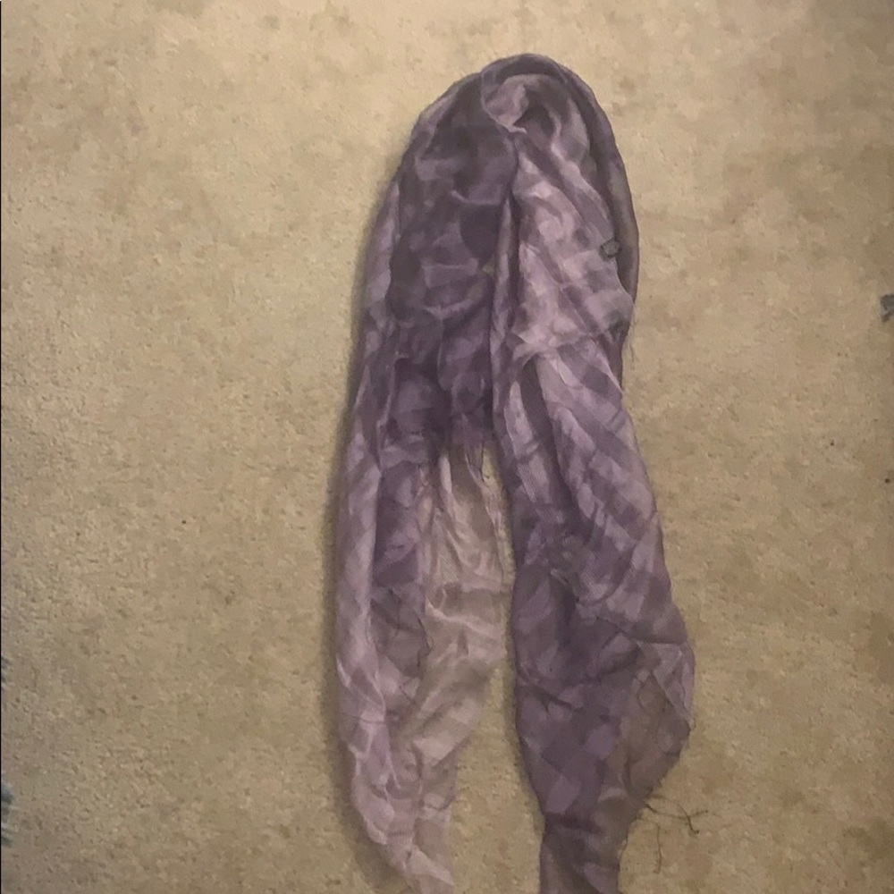 Sheer purple scarf